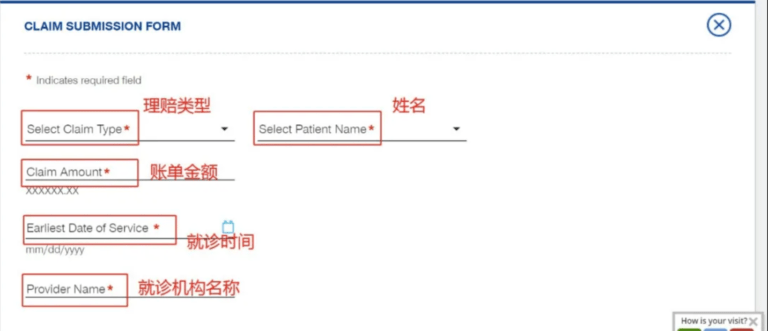 claim submission form